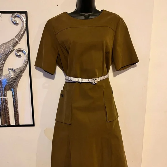 Brooks Brothers green dress without belt